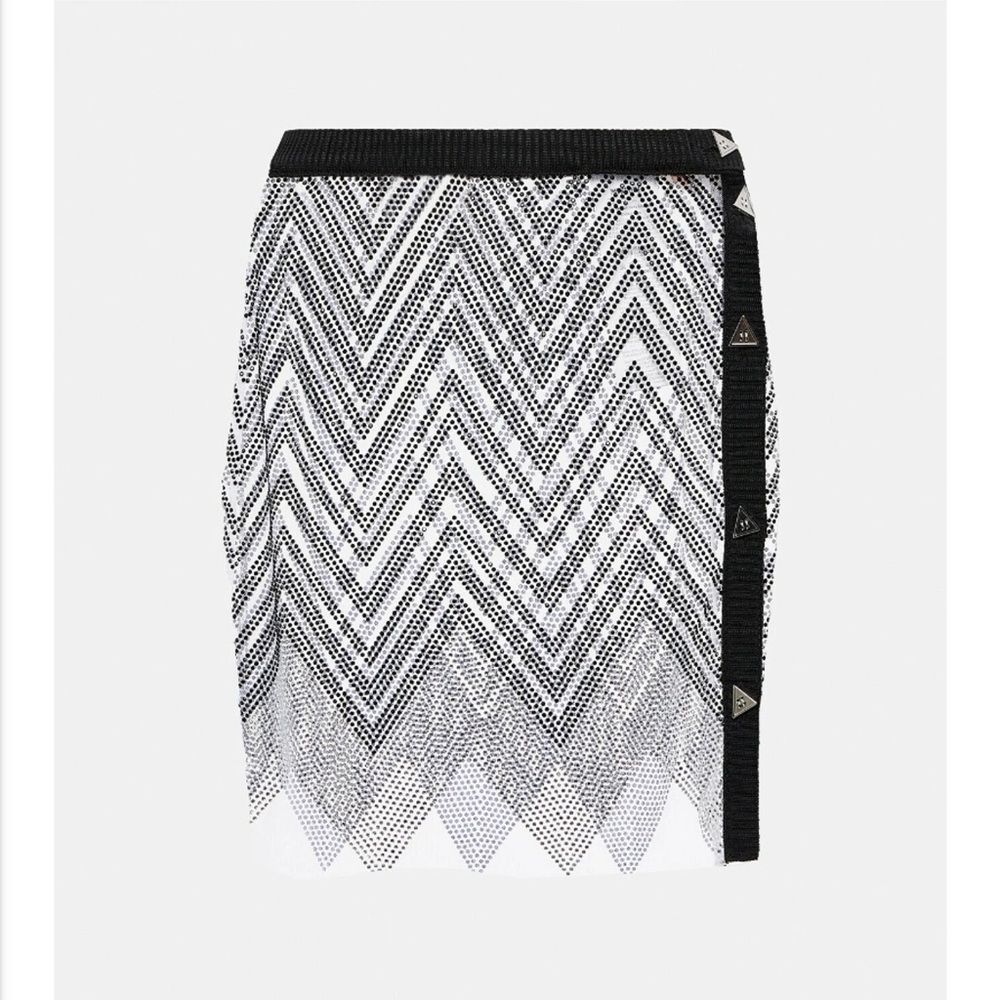 MISSONI***Stylish Black and Silver Crystal Embellished Skirt***$1530 - Picture 2 of 6